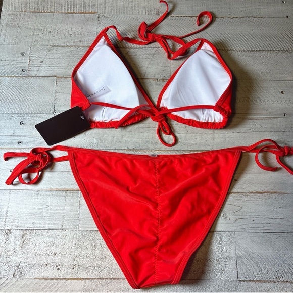Suvimuga Classic String Bikini 2 Pc Swimsuit Womens Size Large Red NWT - Picture 5 of 14